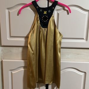 Saks Fifth Ave. Jeweled Neck Embellished Blouse